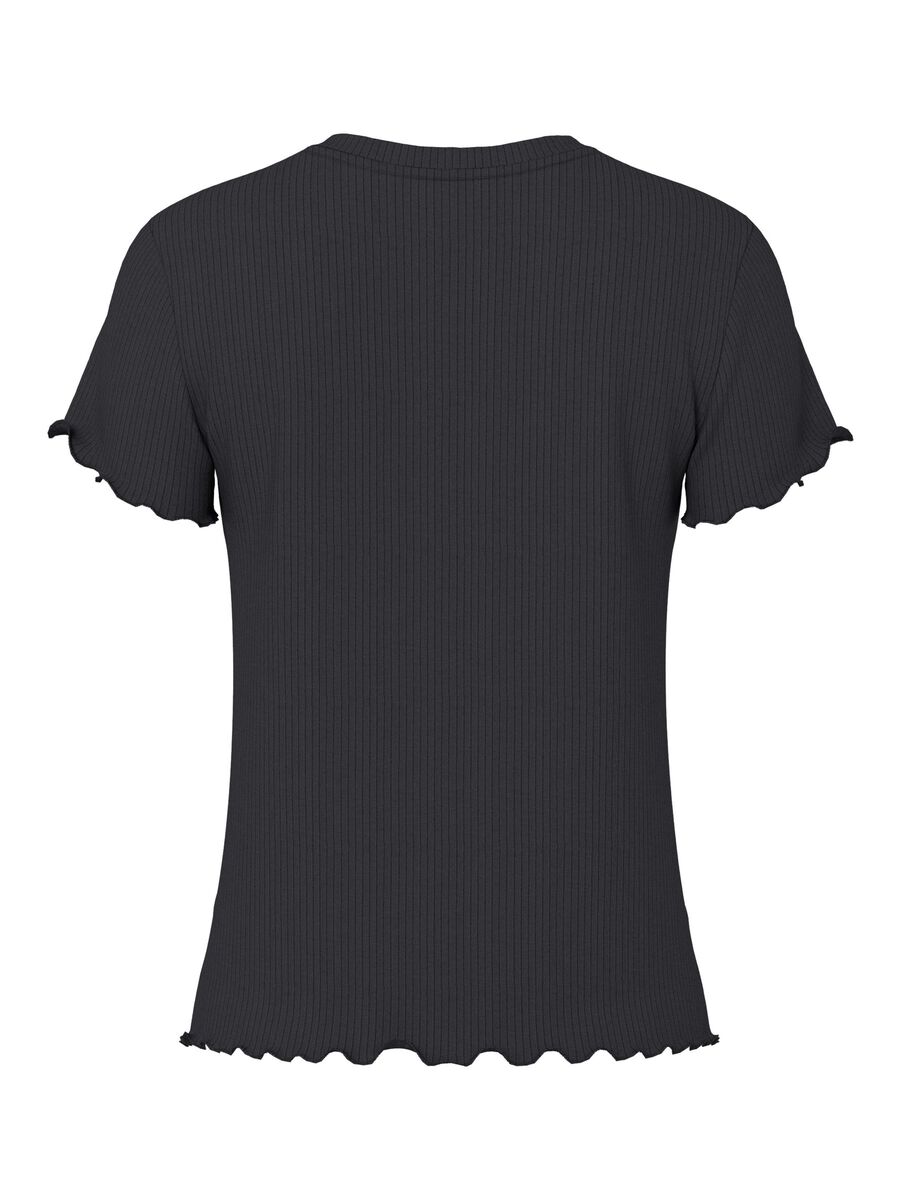 Pieces PCNICCA RIBBED T-SHIRT, Black, highres - 17120085_Black_002.jpg