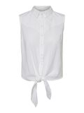 Pieces TIE-KNOT COTTON SLEEVELESS TOP, Cloud Dancer, highres - 17098970_CloudDancer_001.jpg