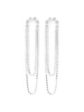 Pieces DOUBLE-CHAIN EARRINGS, Silver Colour, highres - 17098507_SilverColour_001.jpg