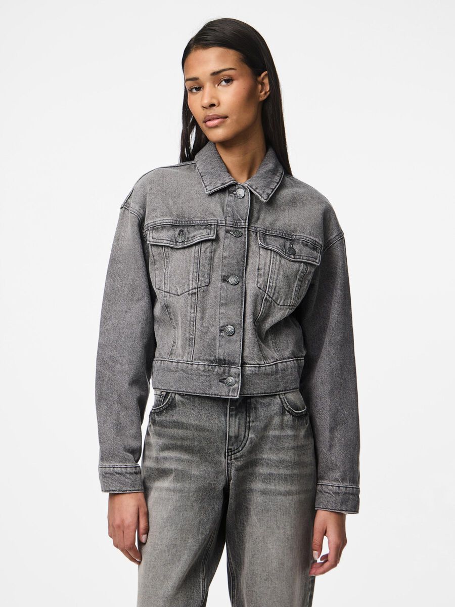 Pieces PCNYNNE DENIM JACKET, Grey Denim, highres - 17151507_GreyDenim_003.jpg
