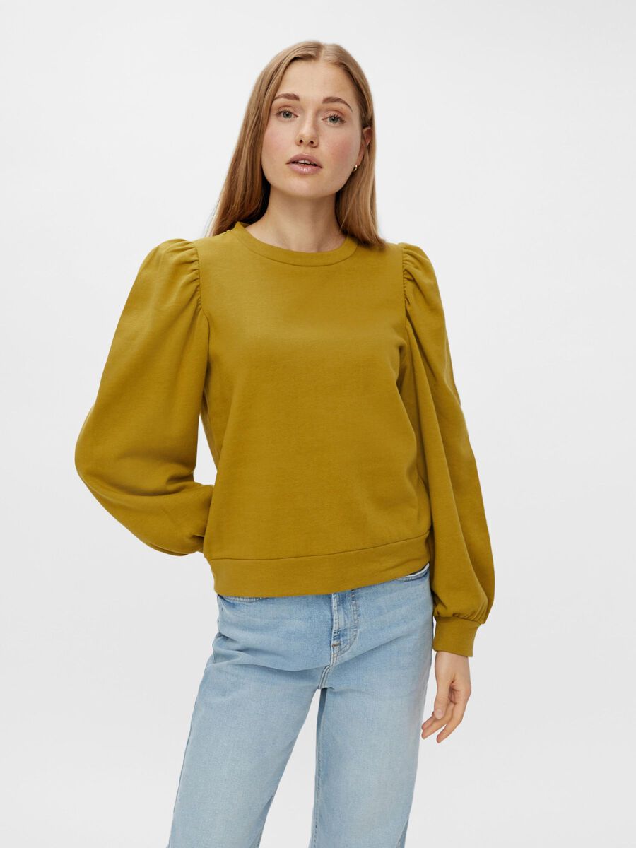 Pieces PCJASSI SWEATSHIRT, Ecru Olive, highres - 17106314_EcruOlive_003.jpg