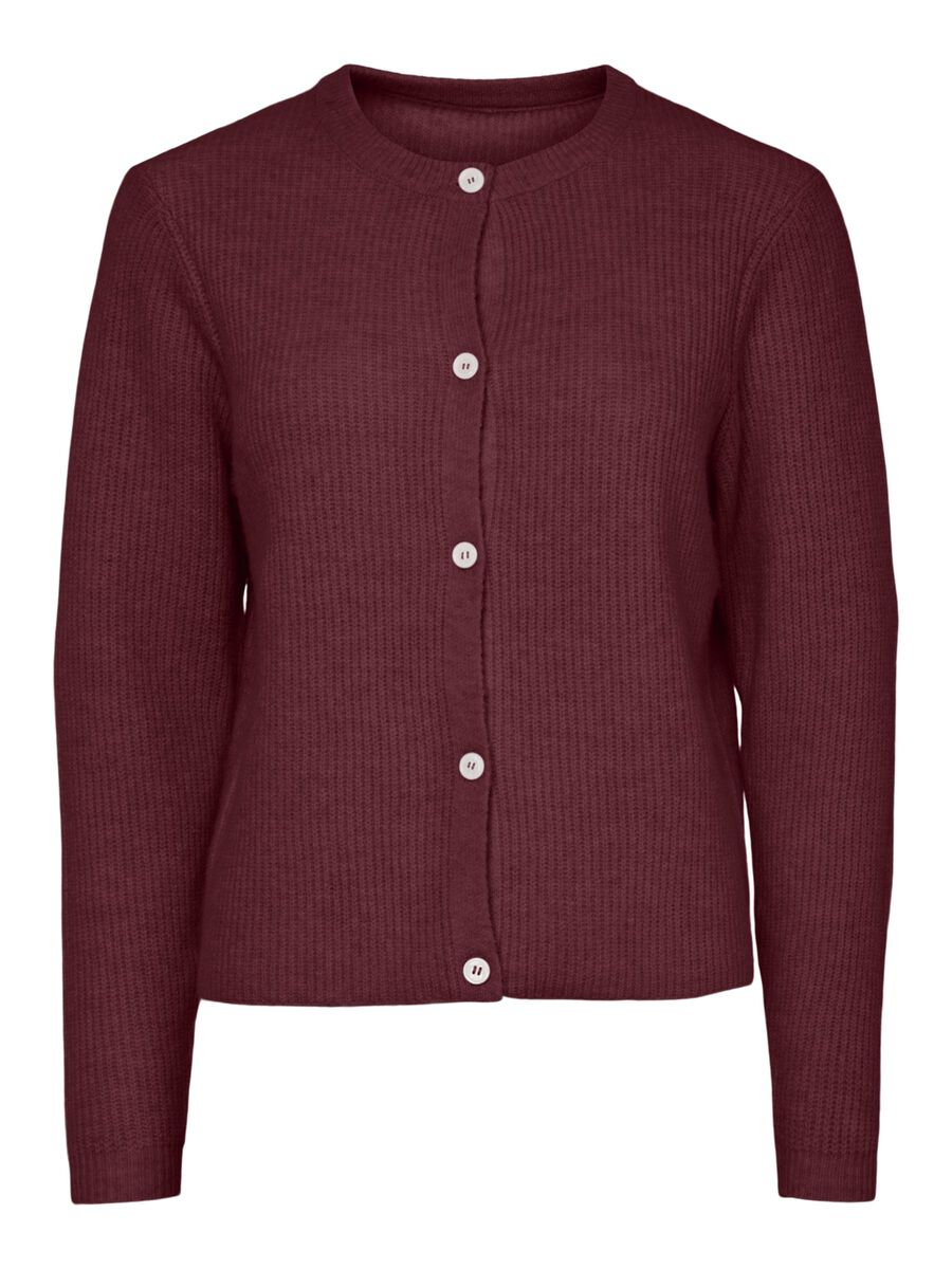 Carousel image - PCSILLY KNITTED CARDIGAN, Tawny Port | 1