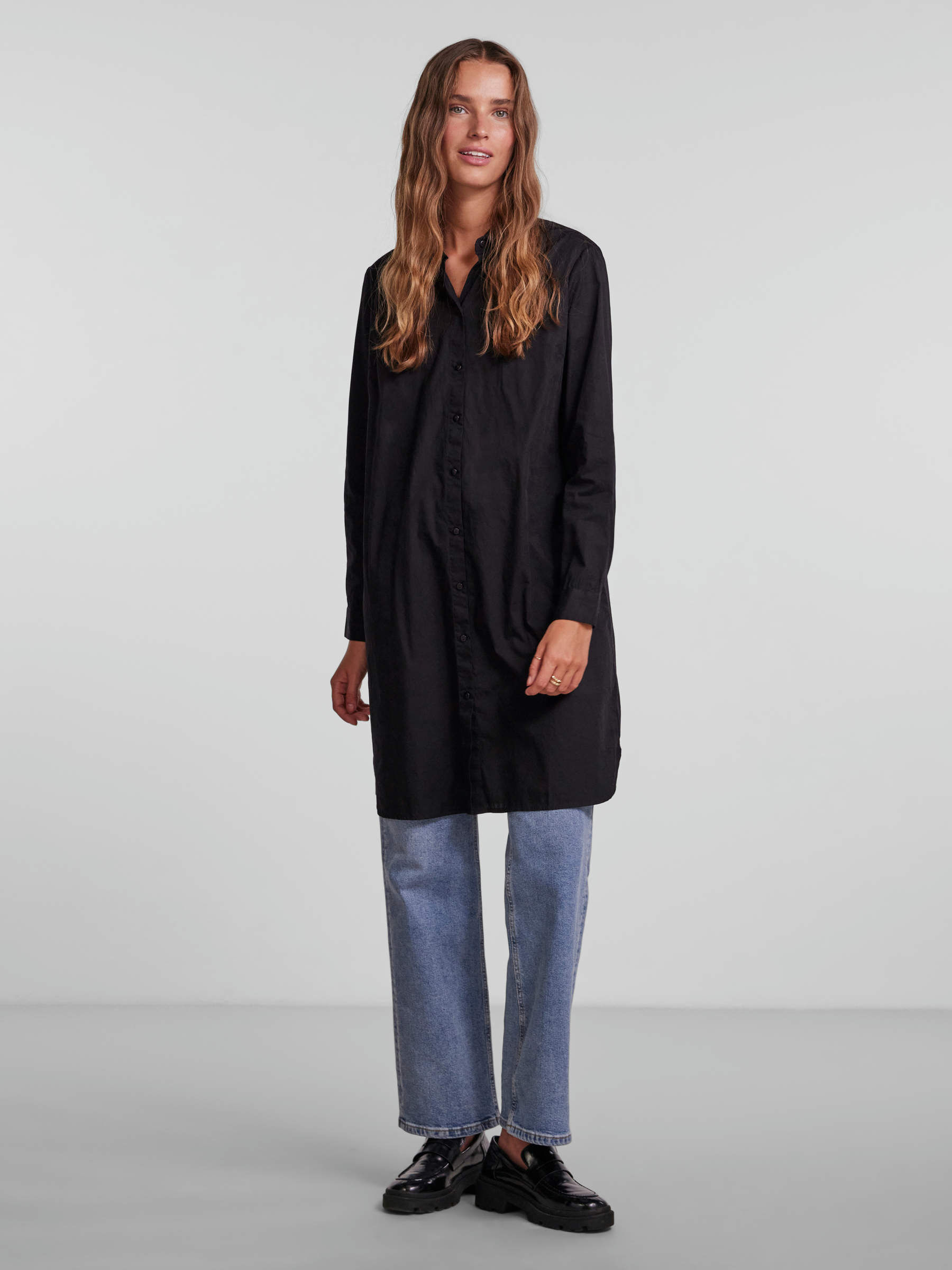Robe chemise jean noir best sale