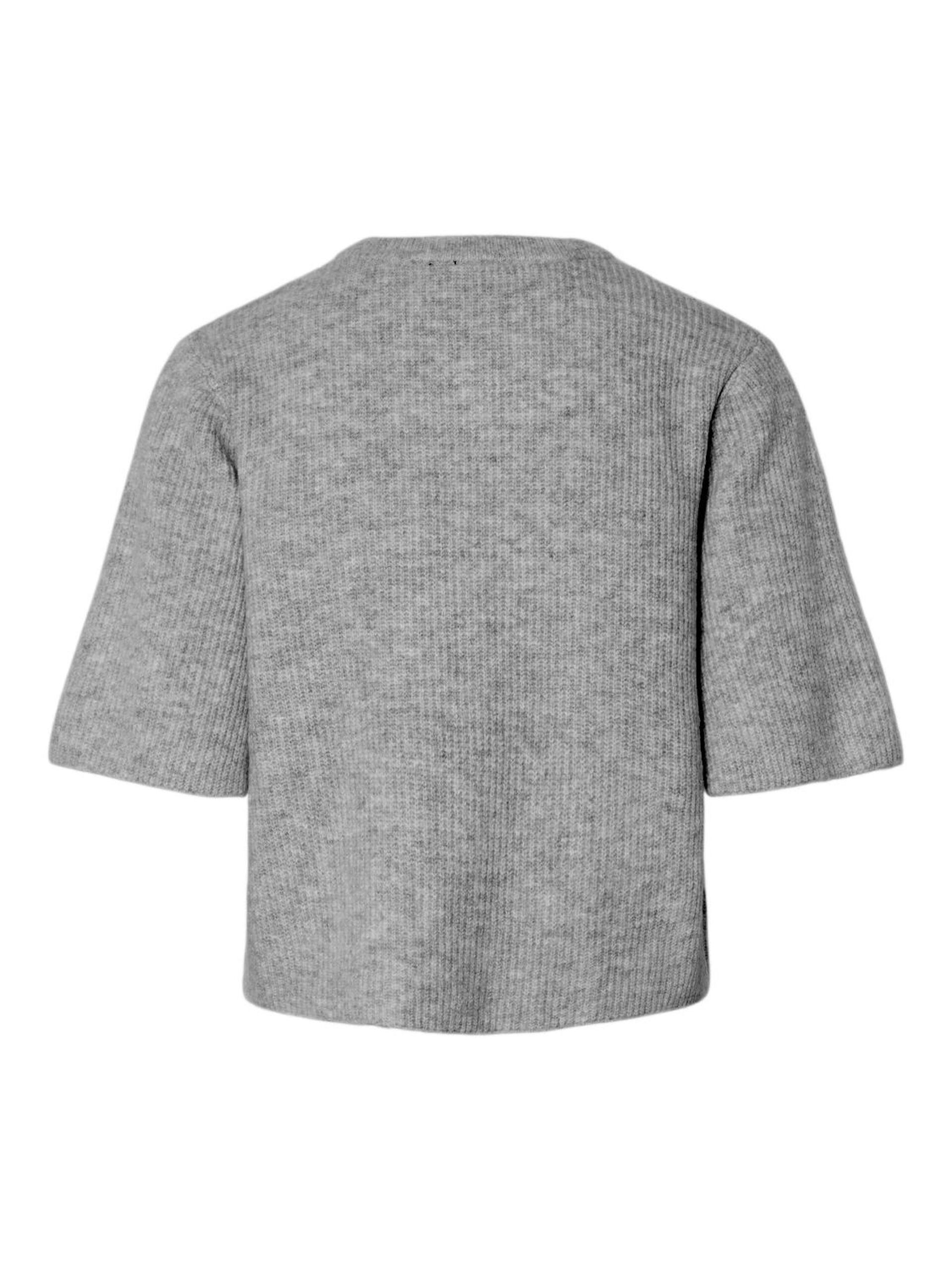 Carousel image - PCSILLY SHORT SLEEVED KNITTED CARDIGAN, Medium Grey Melange | 7