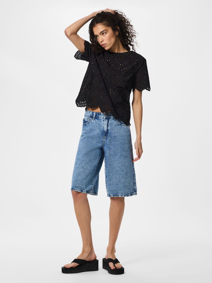 Carousel image - PCVILDE  SHORT SLEEVED BLOUSE, Black | 7