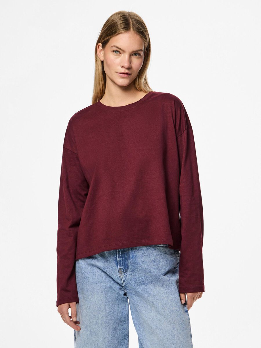 Pieces PCALMA LONGSLEEVE, Tawny Port, highres - 17155471_TawnyPort_003.jpg