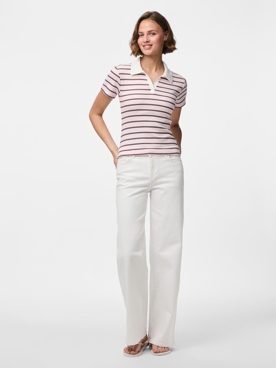 Pieces PCJAYJAY POLO SHIRT, Pink Tulle, highres - 17163980_PinkTulle_1253866_005.jpg