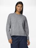 Pieces PCMALOU  KNITTED JUMPER, Medium Grey Melange, highres - 17154485_MediumGreyMelange_003.jpg