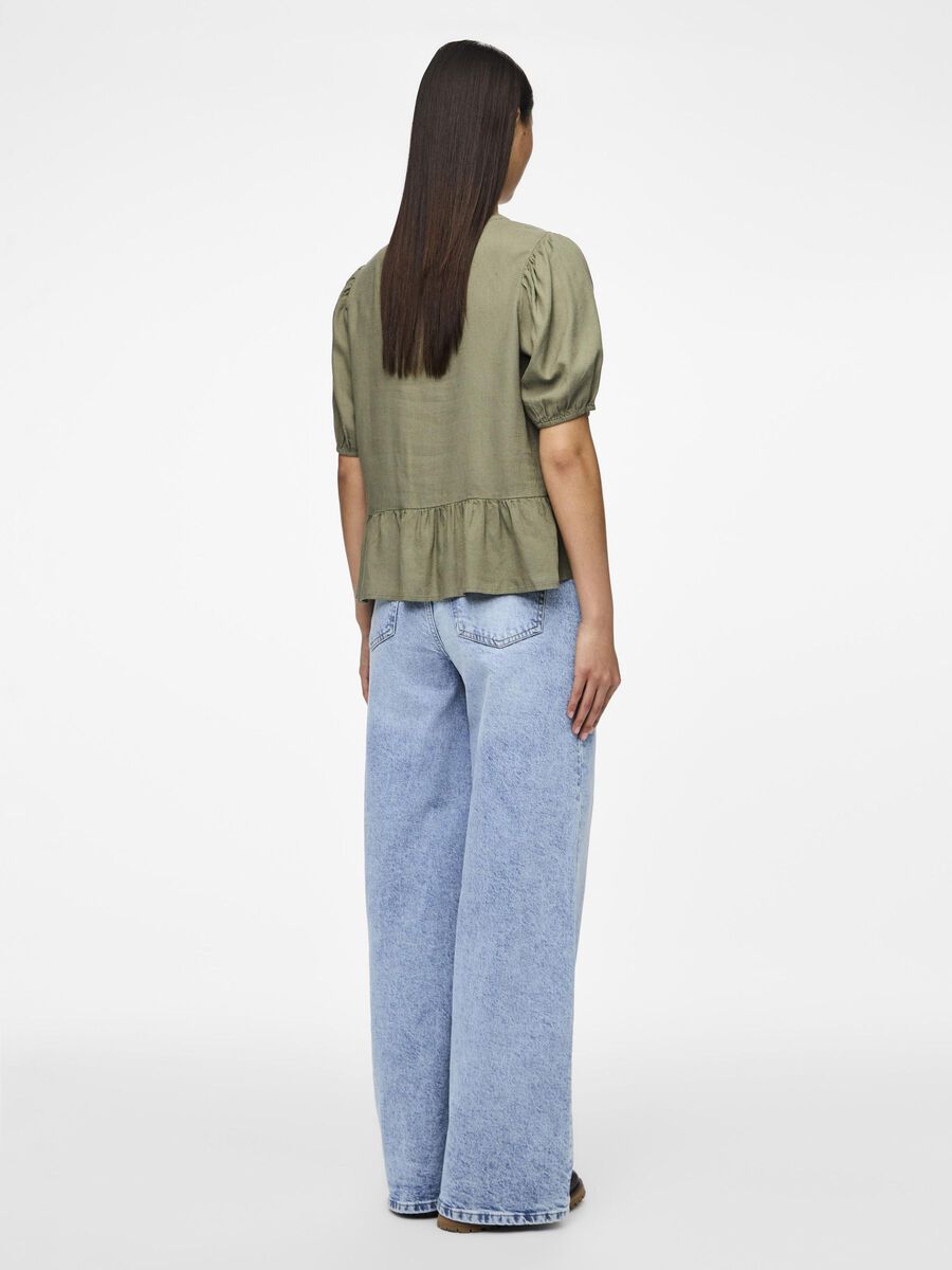 Pieces PCPIA SHORT SLEEVED TOP, Deep Lichen Green, highres - 17152093_DeepLichenGreen_004.jpg