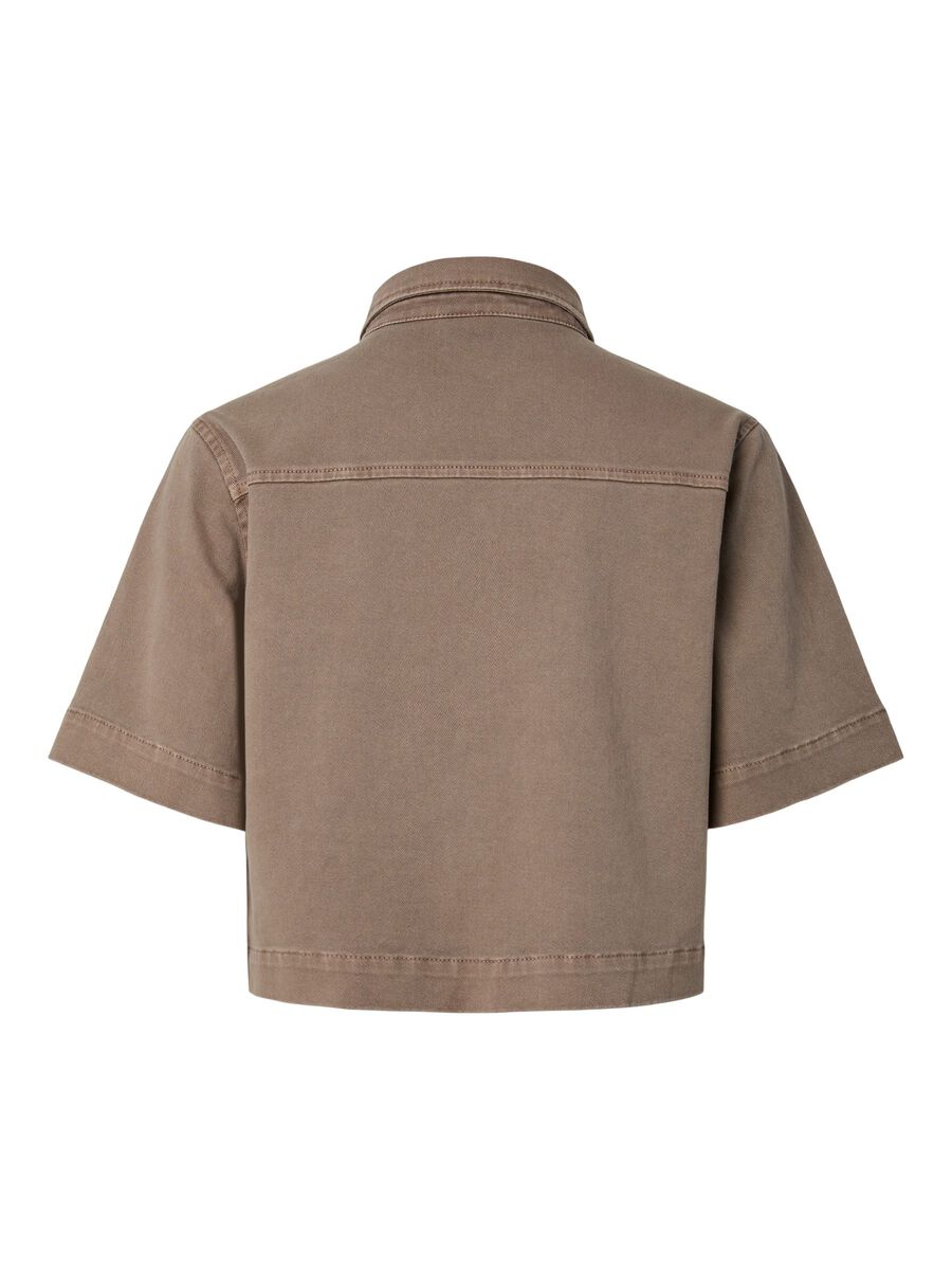 Carousel image - PCSALUME KURZARMHEMD, Taupe Gray | 2