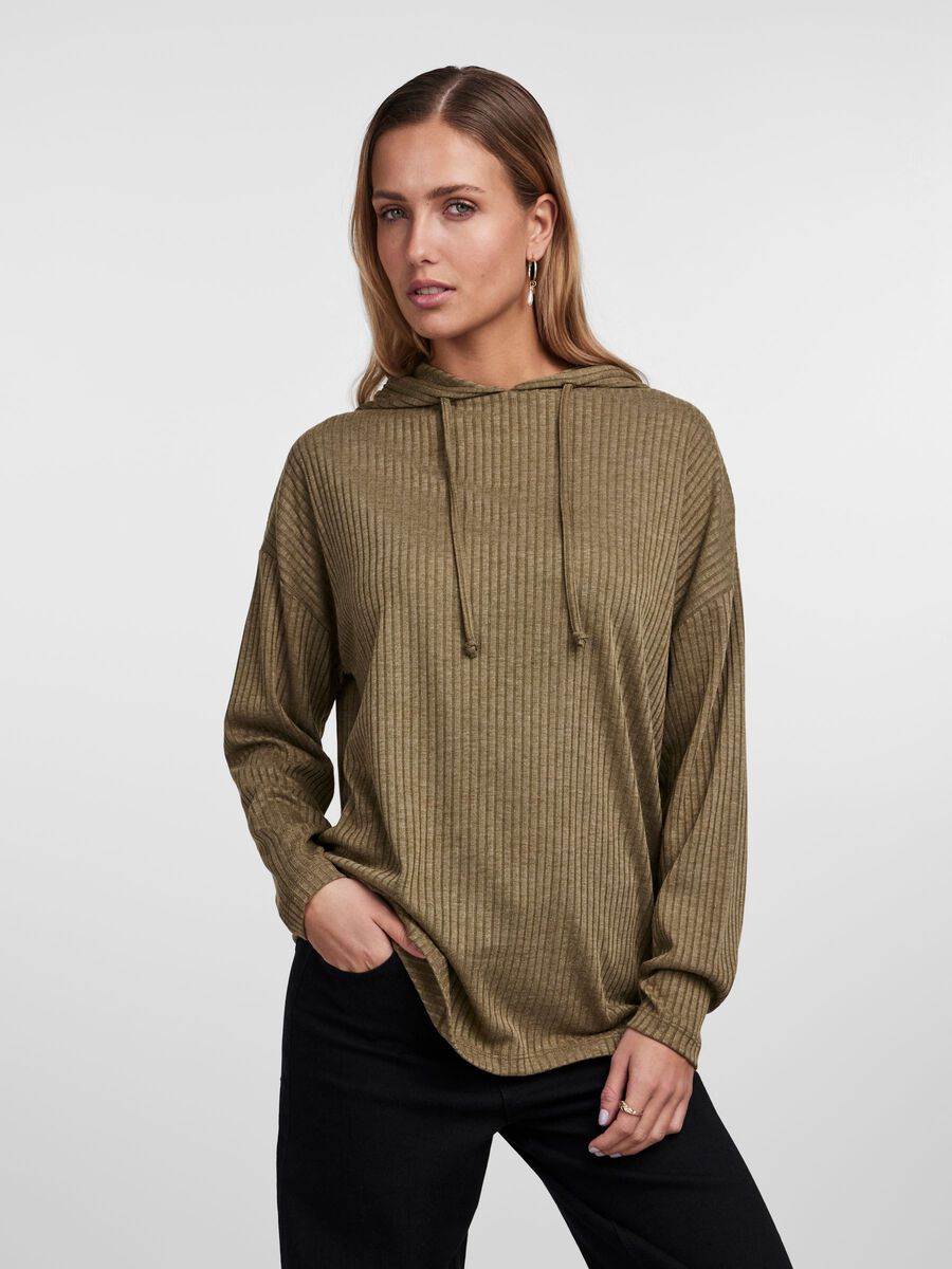 Pieces SUDADERA CON CAPUCHA, Dark Olive, highres - 17127249_DarkOlive_003.jpg