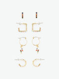 Pieces LOT DE 4 STRASS BOUCLES D'OREILLE, Gold Colour, highres - 17102626_GoldColour_746138_002.jpg