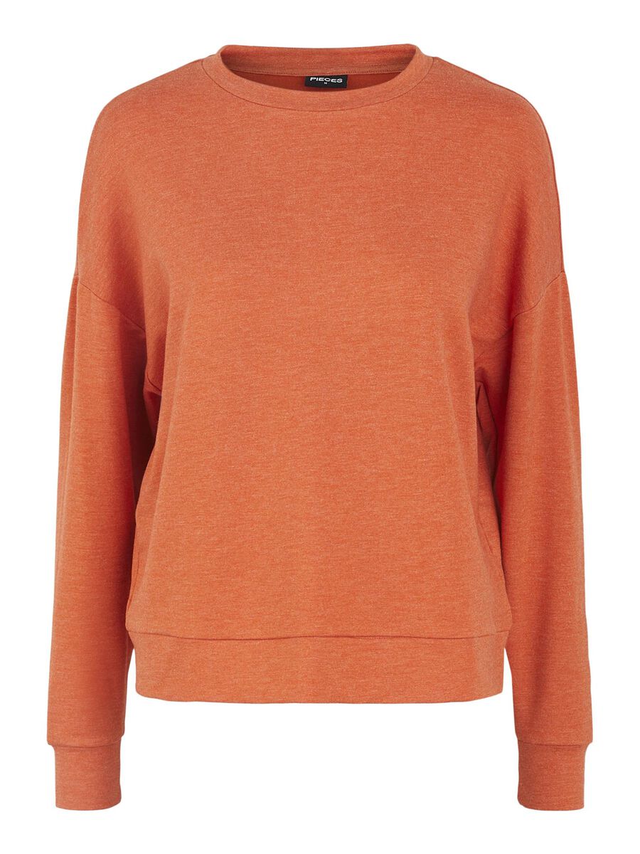 Pieces UNI SWEAT-SHIRT, Burnt Ochre, highres - 17114081_BurntOchre_853189_001.jpg