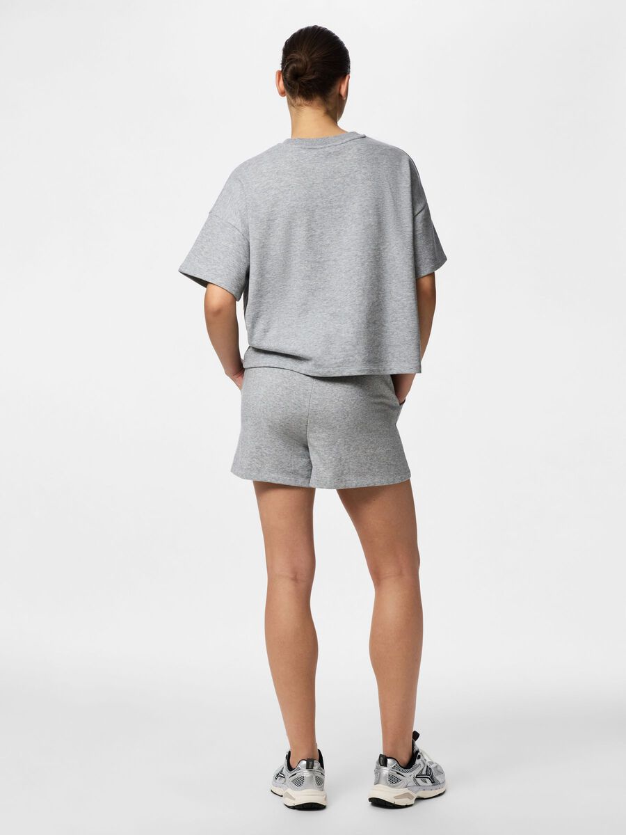 Product carousel image - PCCHILLI SHORT SLEEVED TOP, Light Grey Melange | 2