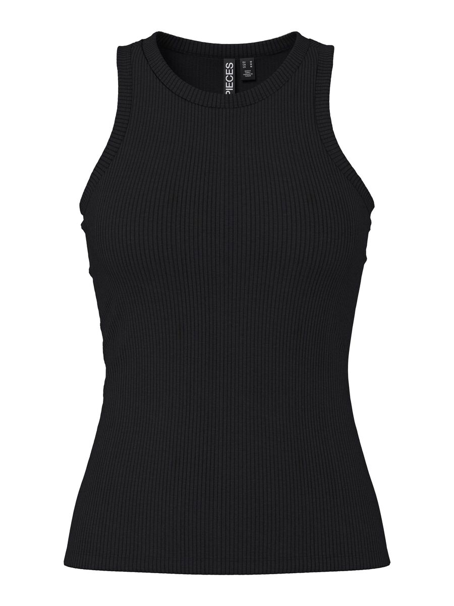 Pieces PCRUKA RIBBET TANKTOP, Black, highres - 17133673_Black_001.jpg