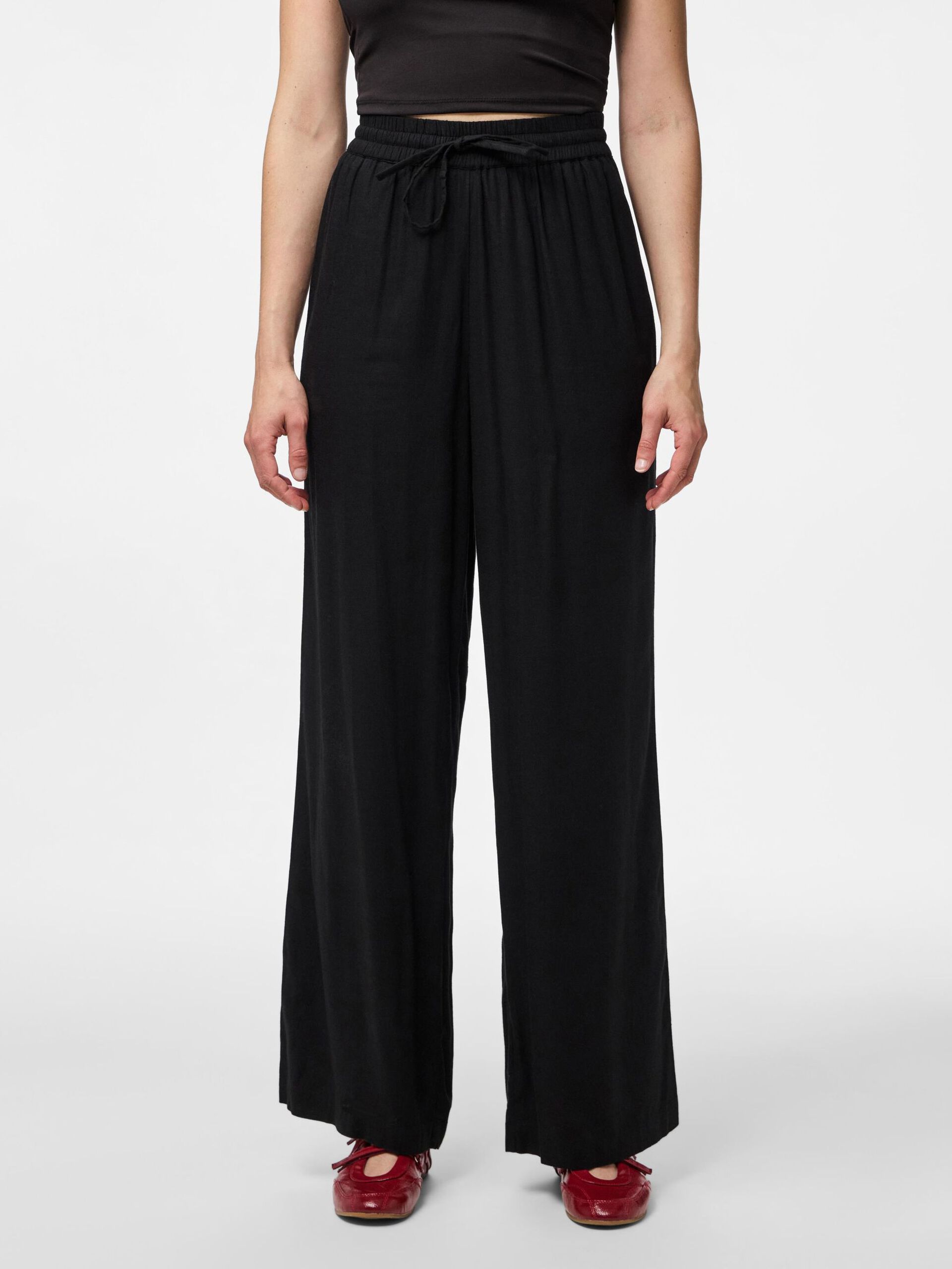 Carousel image - PCPIA WIDE LEG BROEK, Black | 3