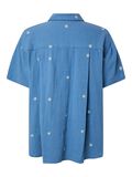 Product image thumbnail - PCSASTINA BOXY MUSSELIN SHORT SLEEVED SHIRT, Riverside | 8