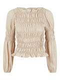 Pieces LANGE MOUWEN GESMOKTE TOP, Simply Taupe, highres - 17121232_SimplyTaupe_001.jpg