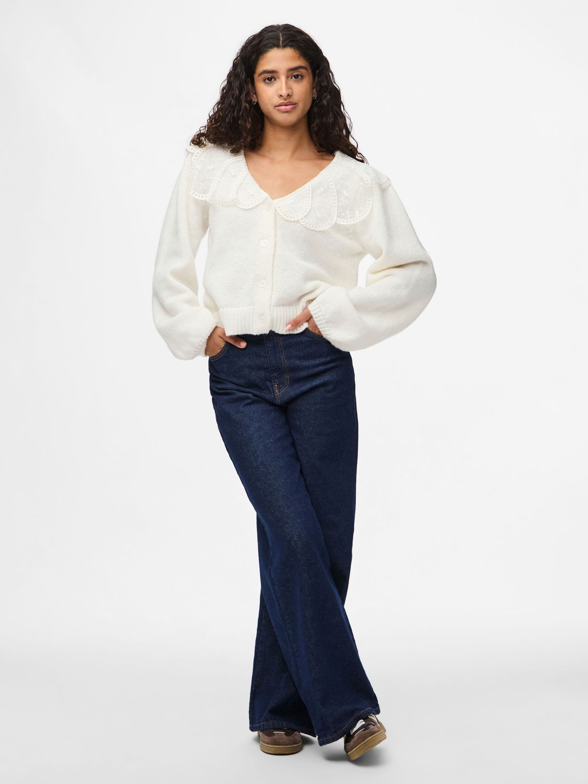 Carousel image - PCABBY CARDIGAN EN MAILLE, Cloud Dancer | 5