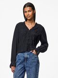 Pieces PCDEMMIE V-NECK BLOUSE, Black, highres - 17159624_Black_003.jpg