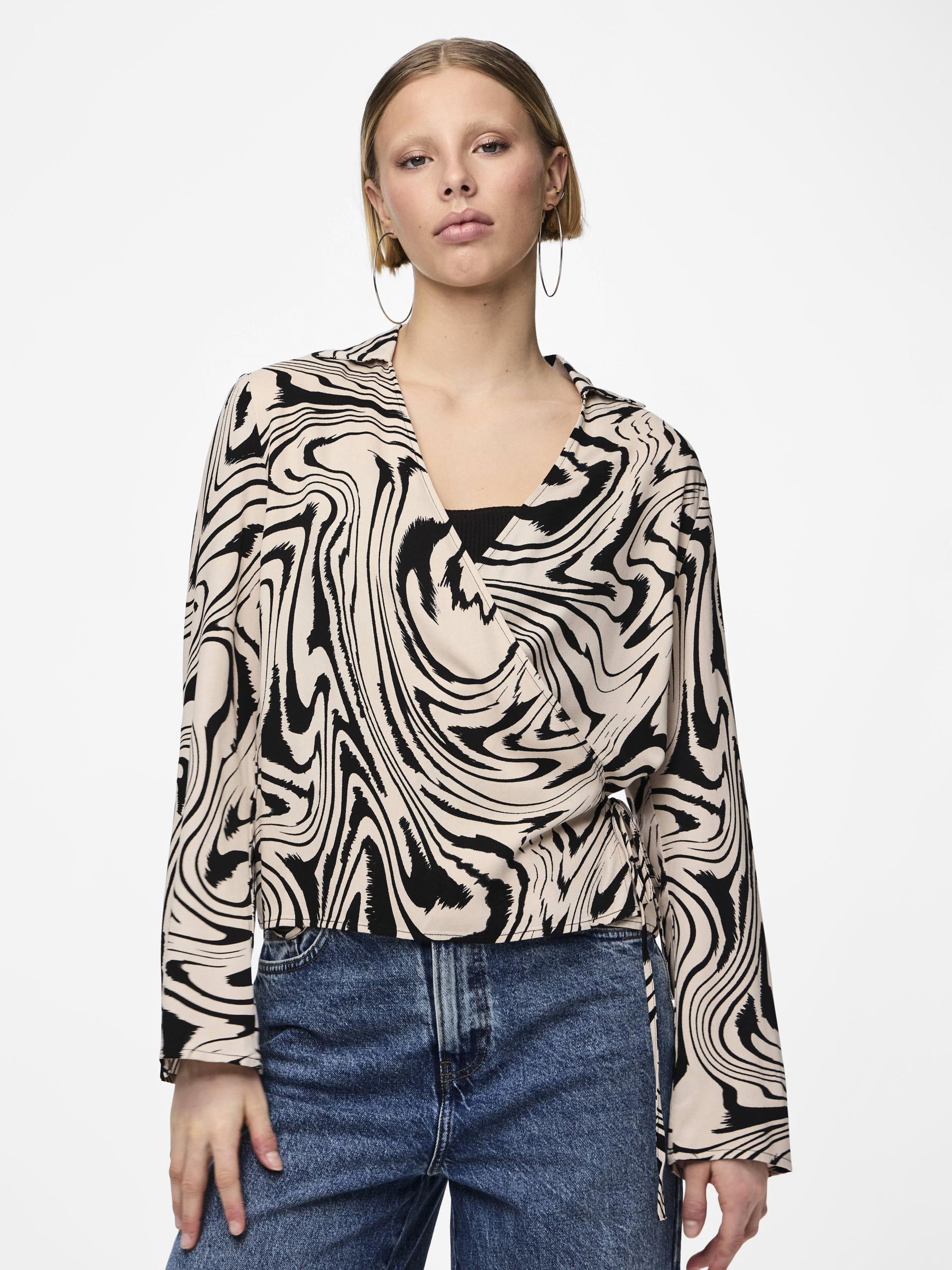 PCKIMMIE BLOUSE CACHE C UR Gris PIECES France