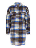 Pieces LONG CHECKED SHIRT, Black, highres - 17110659_Black_824343_001.jpg