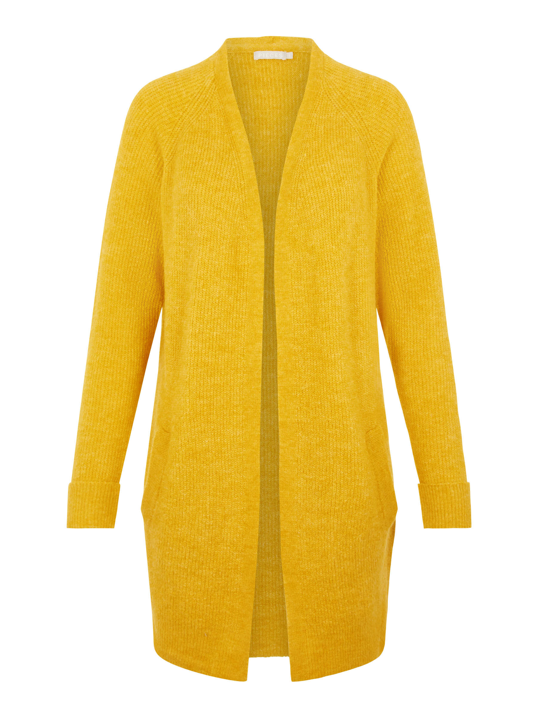 longline yellow cardigan