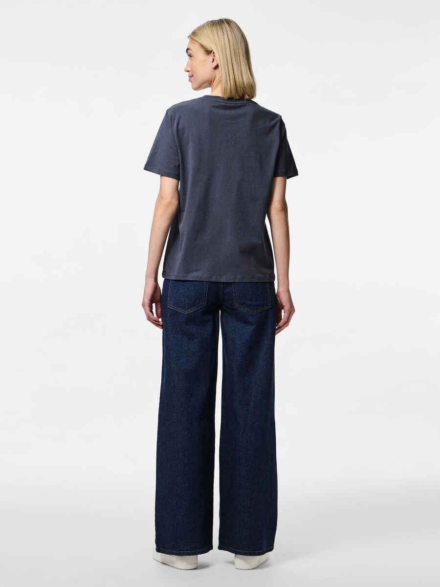 Pieces PCRIA COTTON T-SHIRT, Ombre Blue, highres - 17140802_OmbreBlue_004.jpg