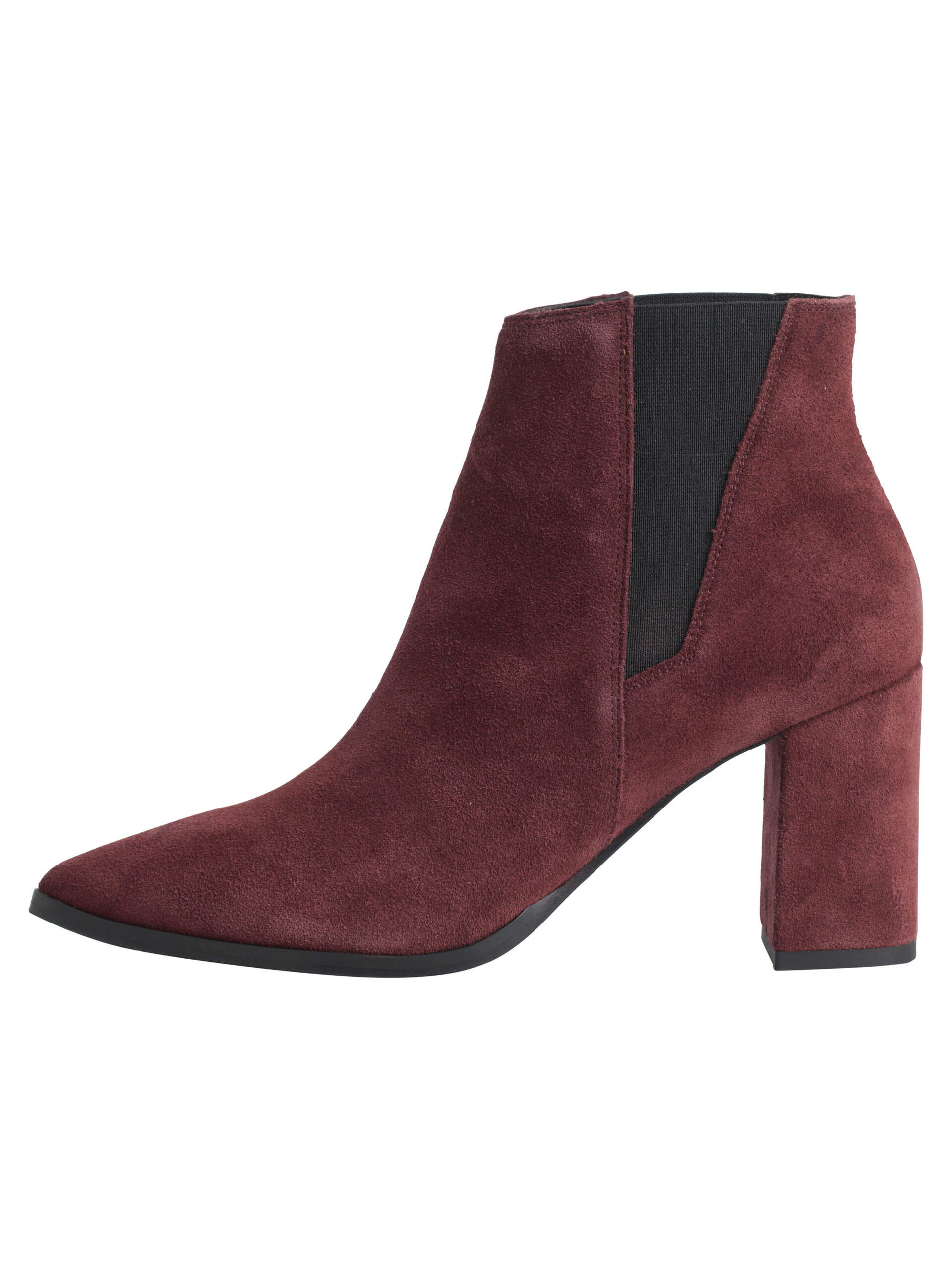 flat red suede boots