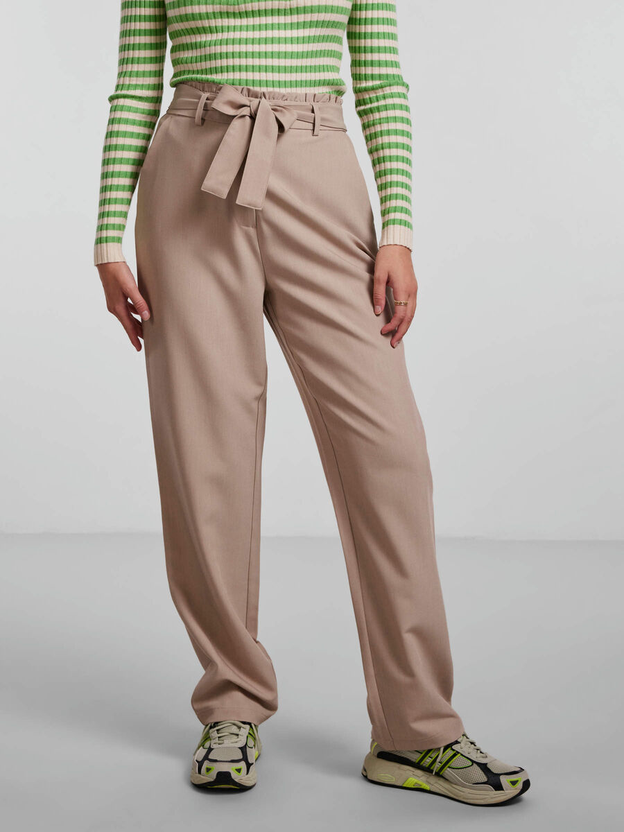 Pieces PCBOSELLA TROUSERS, White Pepper, highres - 17133543_WhitePepper_003.jpg
