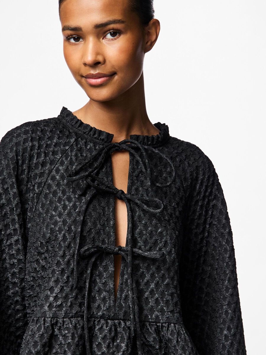 Carousel image - PCNIBE LANG&AElig;RMET BLUSE, Black | 4