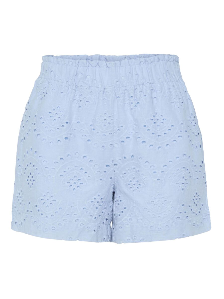 Pieces PCVILDE BRODERIE ANGLAISE  SHORTS, Cashmere Blue, highres - 17154745_CashmereBlue_001.jpg