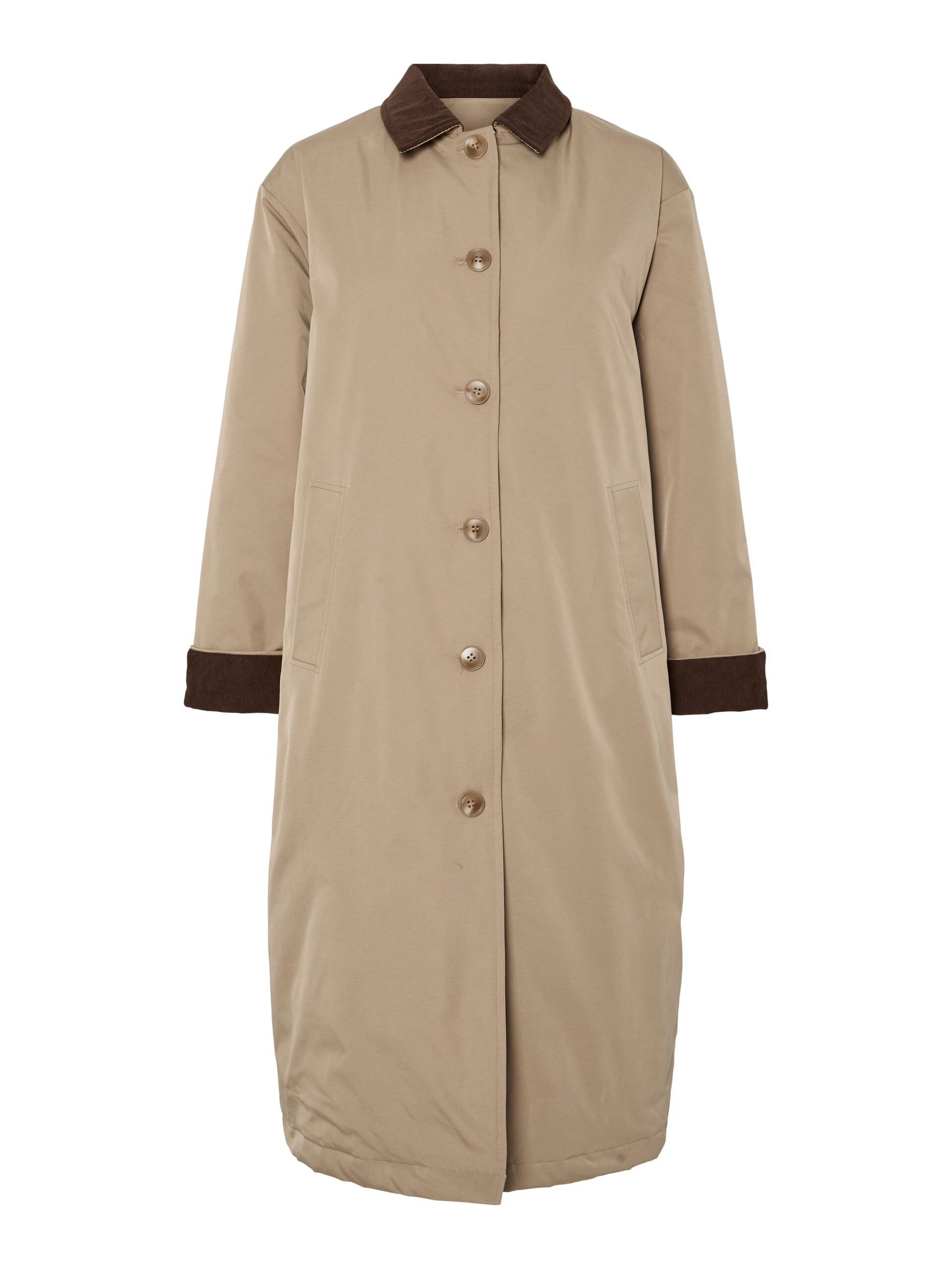 Carousel image - PCJORMA LANG CORDUROY LANGE JAS, Greige | 8