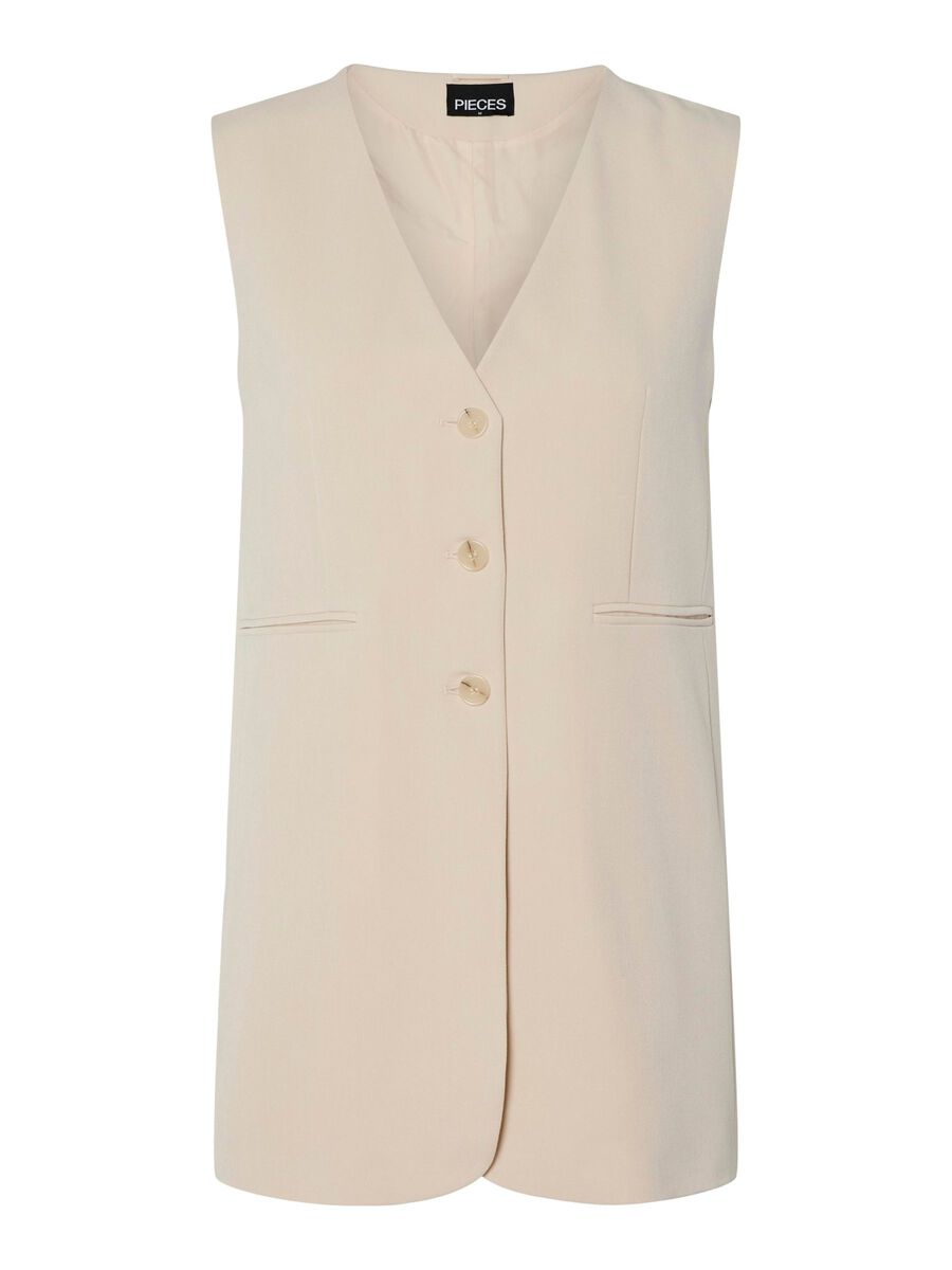 Pieces PCKAMIL VEST, Sandshell, highres - 17158171_Sandshell_001.jpg