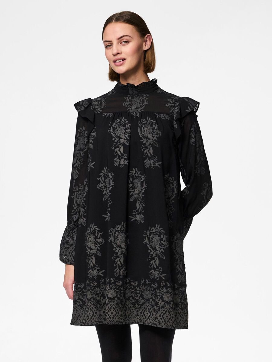 Pieces PCNOLIA LONG SLEEVED DRESS, Black, highres - 17160441_Black_003.jpg