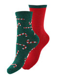 Pieces 2-PACK GLITTER SOCKS, Aura Orange, highres - 17103614_AuraOrange_760698_001.jpg