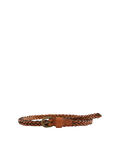 Pieces PLAITED LEATHER BELT, Cognac, highres - 17097856_Cognac_001.jpg