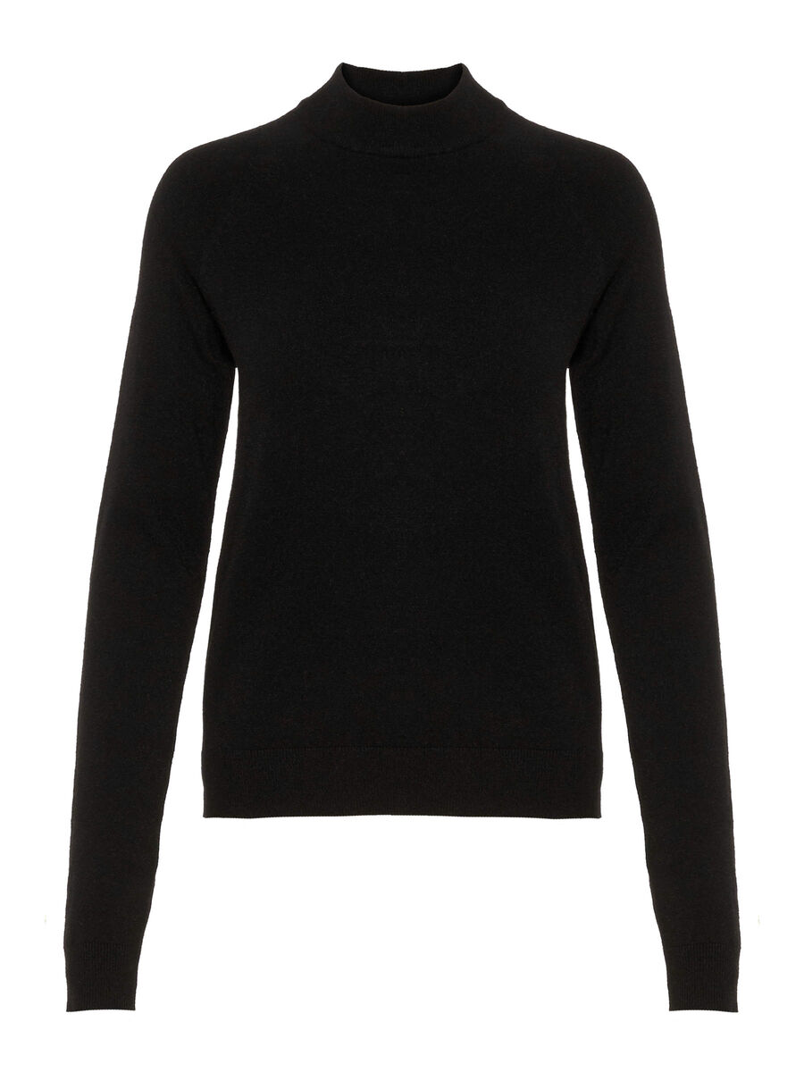 Carousel image - EINFARBIGER STEHKRAGEN PULLOVER, Black | 6