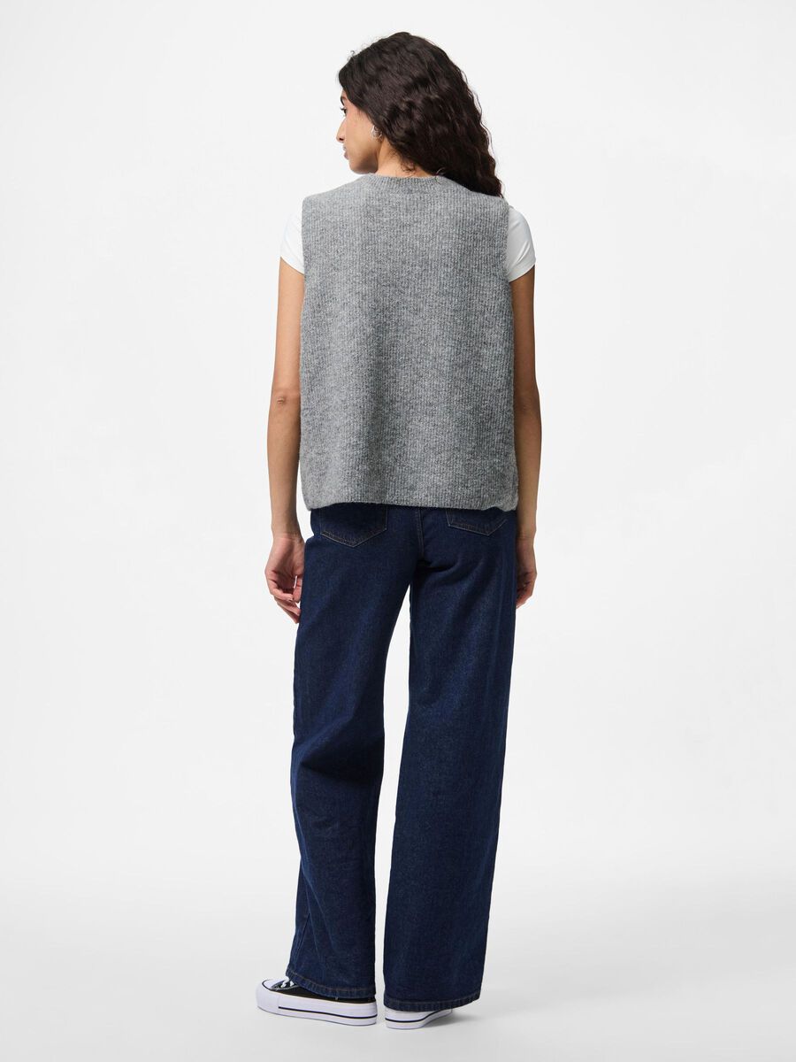 Pieces PCSILLY STRIK VEST, Medium Grey Melange, highres - 17156680_MediumGreyMelange_004.jpg