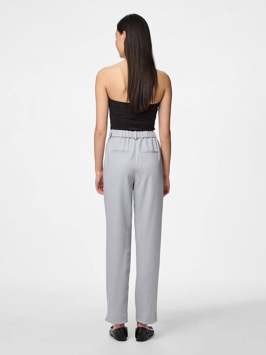 Pieces PCKAMIL ANKLE TROUSERS, Light Grey Melange, highres - 17155334_LightGreyMelange_004.jpg