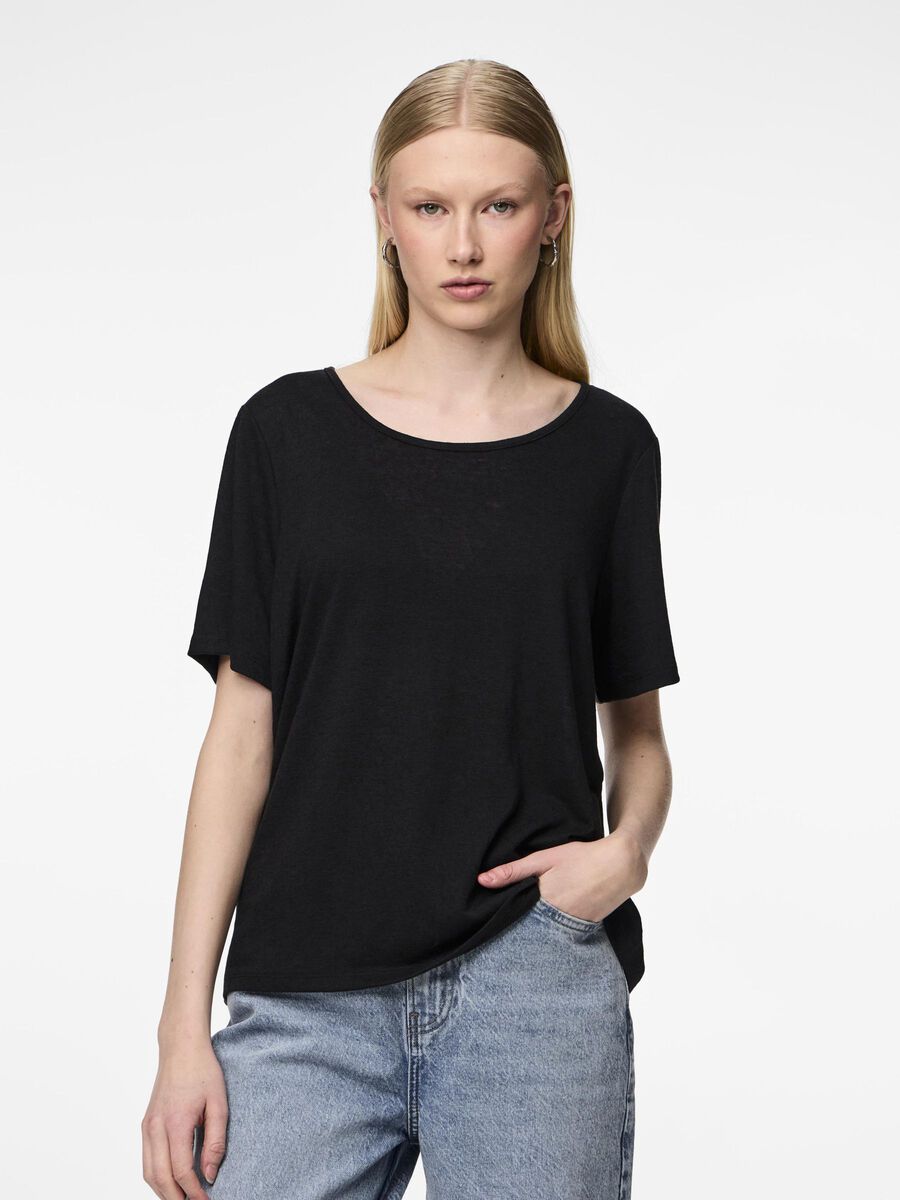 Pieces PCSYLVIE T-SHIRT, Black, highres - 17146659_Black_003.jpg