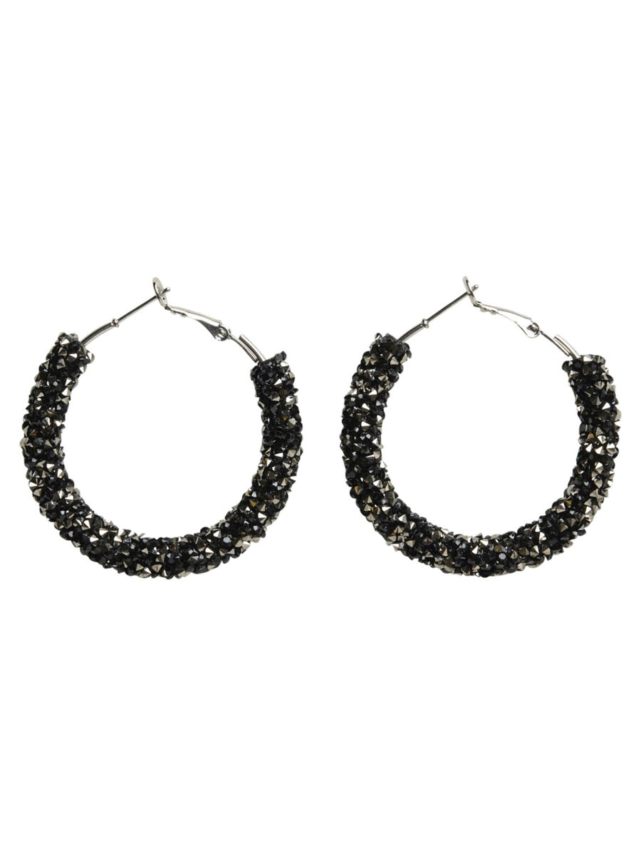 Pieces PAILLETTES CRÉOLES BOUCLES D'OREILLE, Black, highres - 17096561_Black_001.jpg