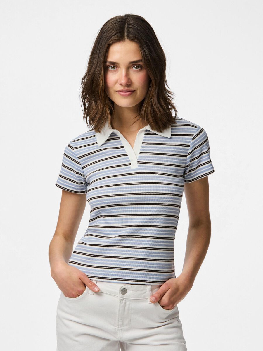 Pieces PCJAYJAY POLO-SHIRT, Cashmere Blue, highres - 17163980_CashmereBlue_1253867_003.jpg