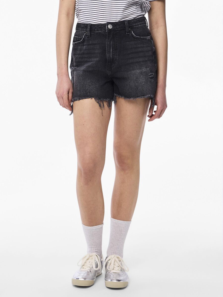 Pieces PCSUMMER HW JEANSSHORTS, Black, highres - 17146748_Black_003.jpg