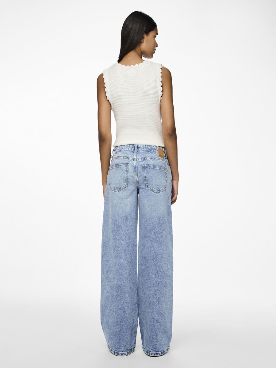 Pieces PCSELMA LW WIDE FIT JEANS, Light Blue Denim, highres - 17153793_LightBlueDenim_004.jpg