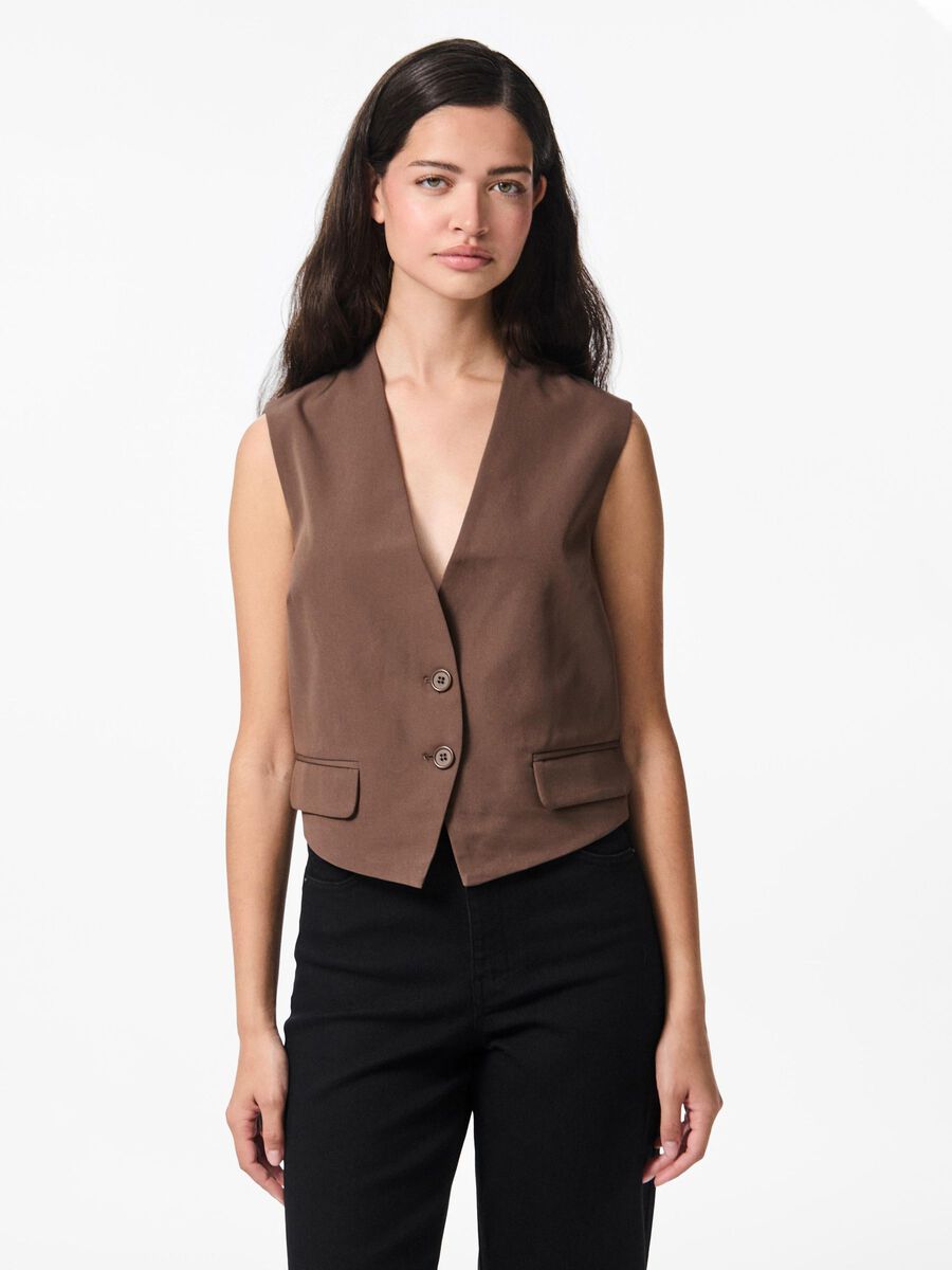 Pieces PCNIMORA WAISTCOAT, Chocolate Martini, highres - 17151771_ChocolateMartini_003.jpg