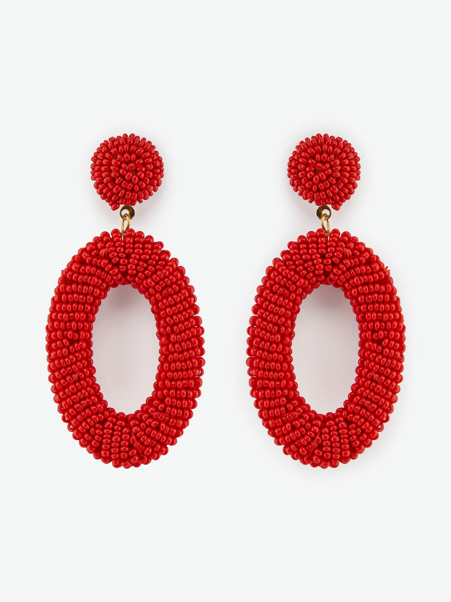 Pieces PERLEN TROPFEN OHRRINGE, High Risk Red, highres - 17102378_HighRiskRed_001.jpg