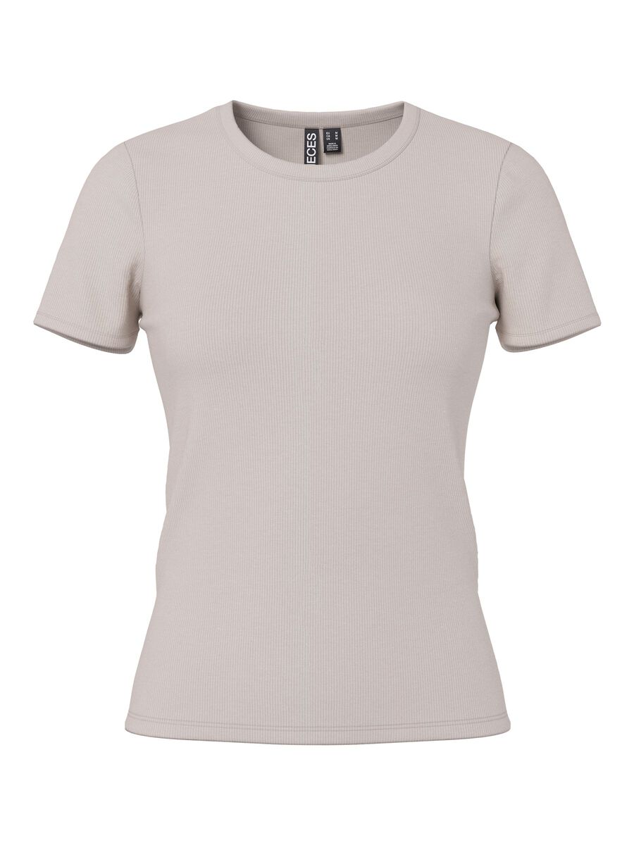 Pieces PCMAY RIBBED T-SHIRT, Silver Gray, highres - 17154483_SilverGray_001.jpg