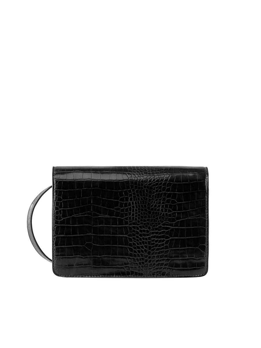 Pieces FAUX SNAKESKIN CROSSBODY BAG, Black, highres - 17097058_Black_002.jpg