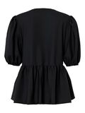 Pieces PCJOLLY TIE PUFF SLEEVED TOP, Black, highres - 17148315_Black_002.jpg